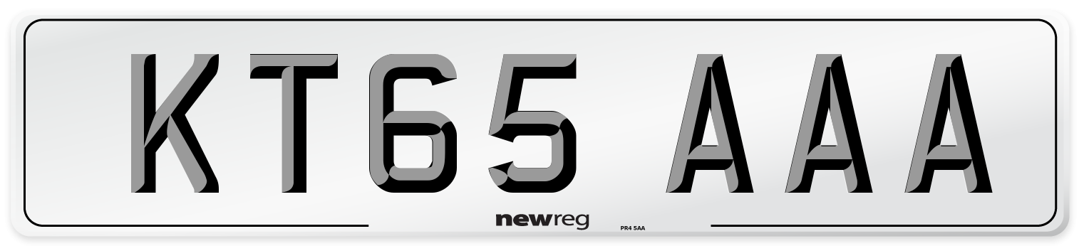 KT65 AAA Number Plate from New Reg